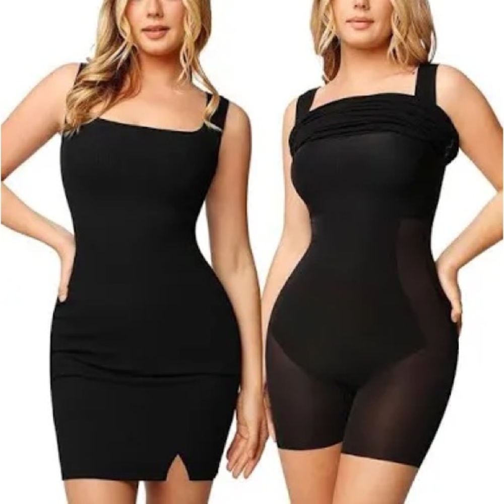 Popilush Shapewear Modal Sculpting Mini Tank Dress